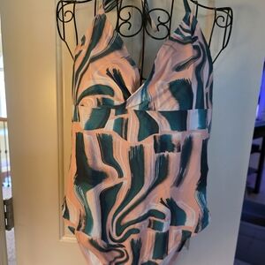 Lively One Piece Swimsuit - Pink and Teal